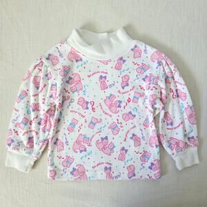 Vintage Pink Playing Cats Turtleneck 9-12 months